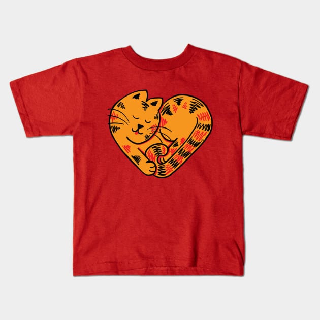 Kitty Love Kids T-Shirt by billiterstudio